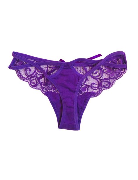 Zimisa Purple Lace Thong Buy Bras Panties Nightwear Swimwear