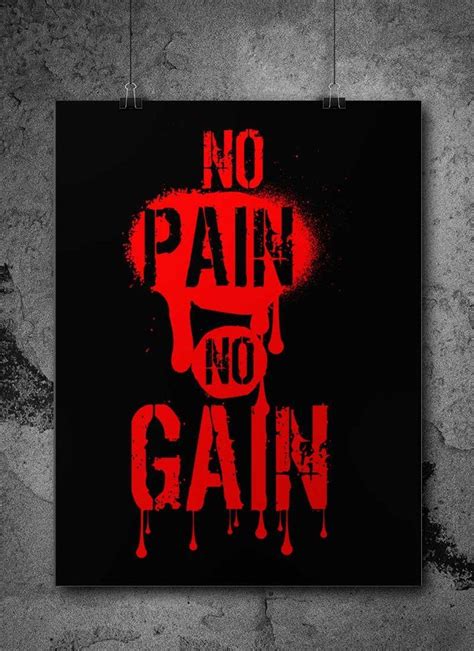 Endure the pain and make a difference! — israelmore ayivor —. No Pain No Gain - Gym Poster | Workout | Pinterest | Gym ...