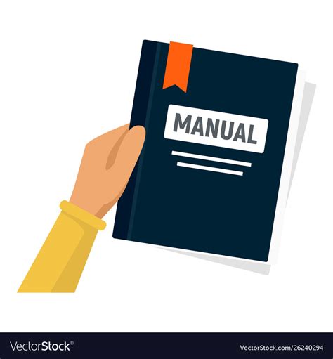 User manual icon flat style Royalty Free Vector Image