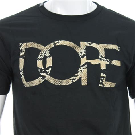 Dope Couture Tee Shirt Dope Couture Noir Effet Python