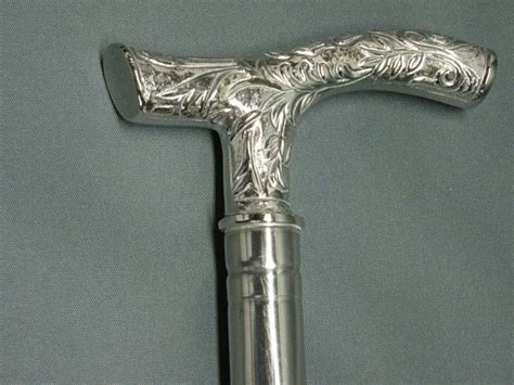 Luxury Stainless Steel Walking Stick Hiking Stick Cane Silver Etsy