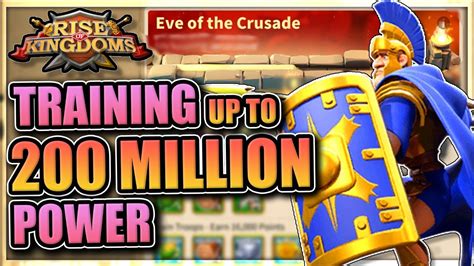 Passing 200 Million Power In Rise Of Kingdoms Troop Training For Kvk