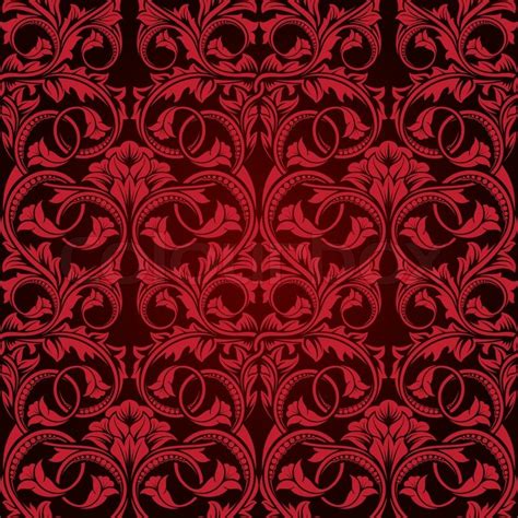 Red Seamless Wallpaper Pattern Stock Vector Colourbox