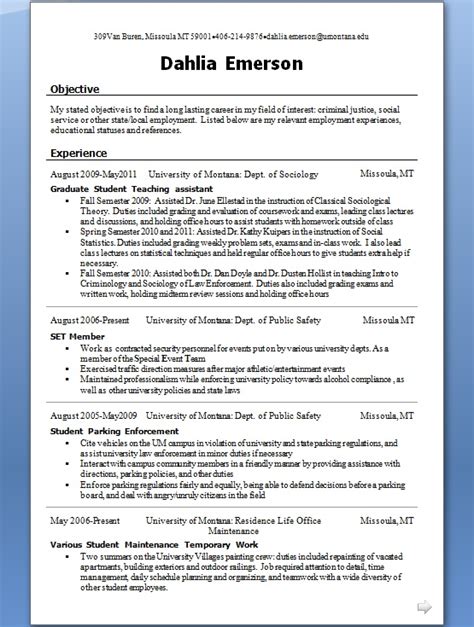 Best 20 criminology resume objective samples you can apply. Various Student Maintenance Temporary Work Sample Resume Format in Word Free Download