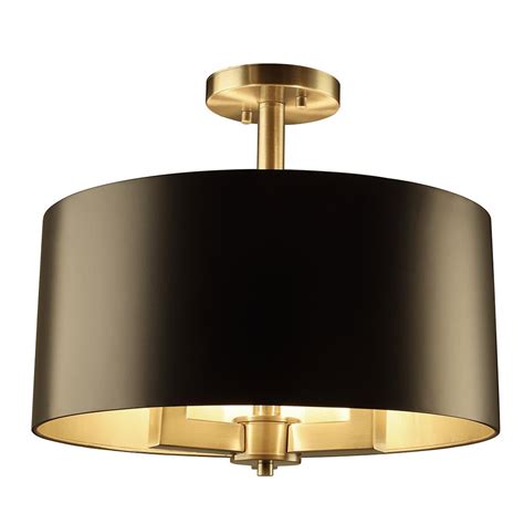You might also like this photos. DSI Hamilton Collection 3-Light Black and Gold Semi-Flush ...