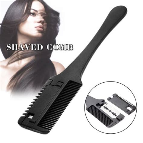 Double Sides Hair Cutting Thinning Hair Razor Comb Trimmer W Blades Diy