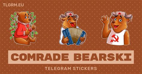 Comrade Bearski Stickers Set For Telegram