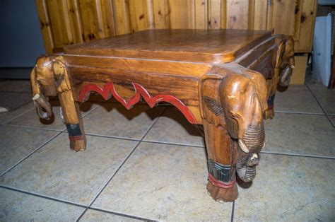 Coffee Table Elephant Carved Legs Square Coffee Table Coffee Table