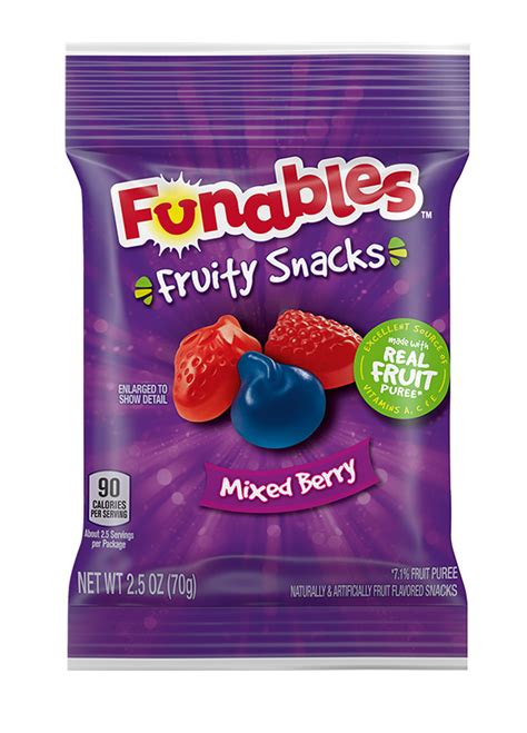 Mixed Berry Fruit Snacks Funables