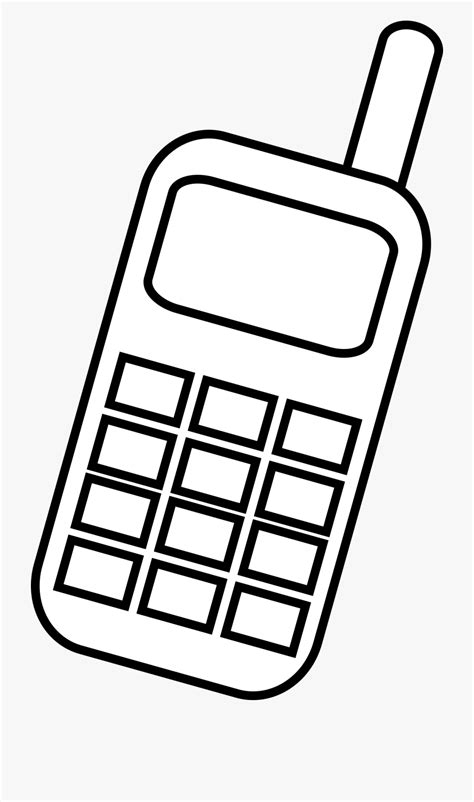Cellphone Clipart Black And White Phone Clipart Transparent Cartoon