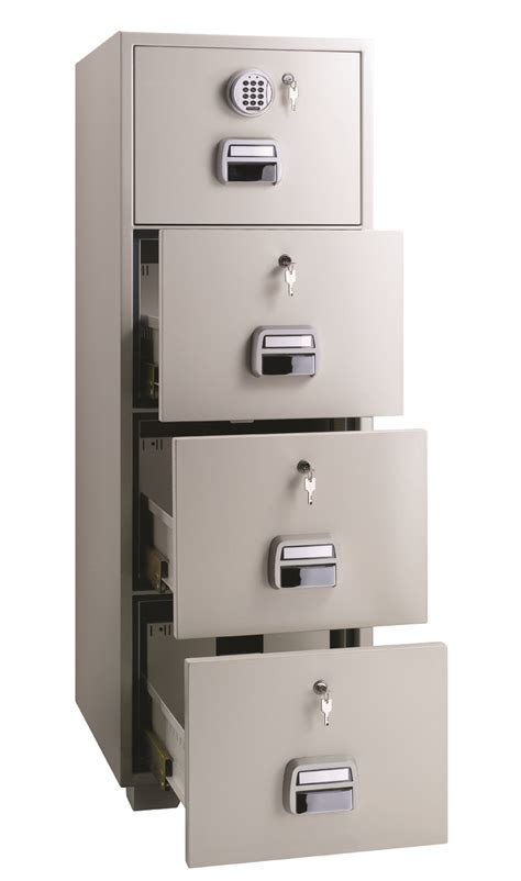 Order fireproof filing cabinets online with free uk p&p. LockTech Fire Resistant Filing Cabinet 680 4 Drawer ...