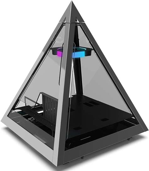 Azza Csaz 804v Pyramid Innovative Pc Case Wrgb Fan Black Amazonca