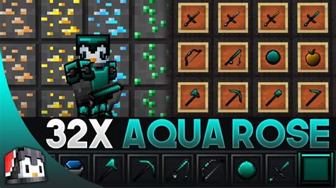 Aqua Rose V2 Revamp 32x Mcpe Pvp Texture Pack Fps