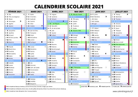 Vacances Scolaires 2020 2021 Le Calendrier Complet Zone Par Zone