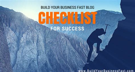 Build Your Business Fast Blog Checklist For Success