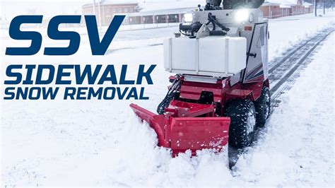 First Snow Of The Season Ventrac Sidewalk Snow Vehicle Youtube
