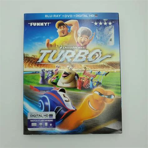 New Dreamworks Turbo Blu Ray Dvd Digital Copy Movie With Card
