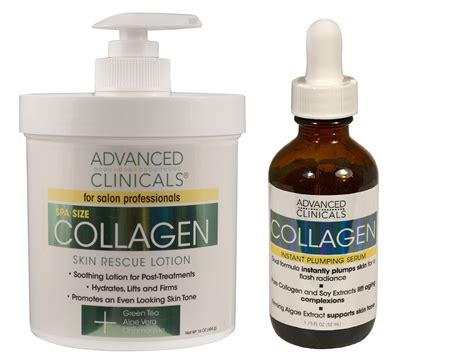 Advanced Clinicals 2 Piece Anti Aging Skin Care Set With Collagen 16oz