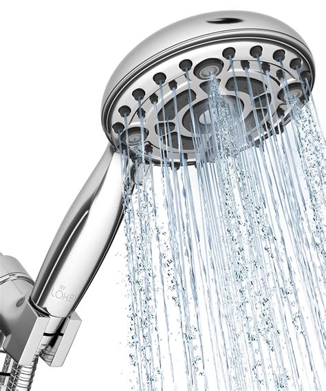 lokby 5 high pressure handheld shower head 6 setting high flow even with low water pressure