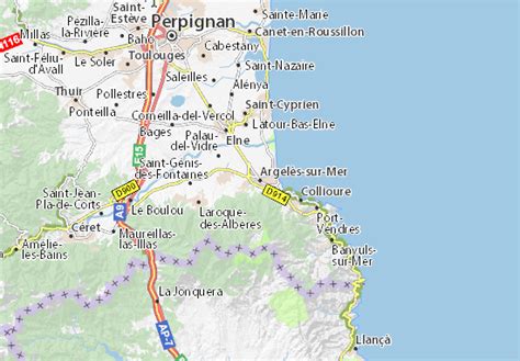Mappa Michelin Argelès Sur Mer Pinatina Di Argelès Sur Mer Viamichelin