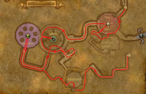 Gnomeregan Map For Full Route Of The Twink Gear Farm Starting From Workshop Entrance 750k Gold