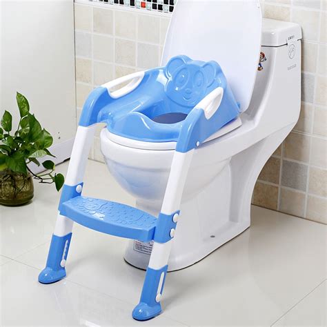 Folding Baby Potty Training Toilet Chair With Adjustable Ladder