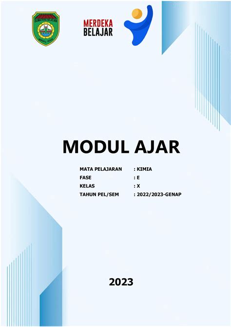 Contoh Modul Ajar Kimia Fase E Struktur Atom Modul Ajar Mata Pelajaran Kimia Fase E