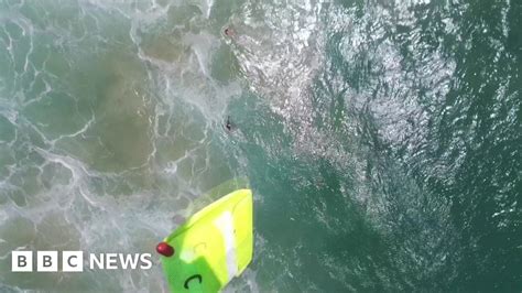 Drone Saves Two Australian Swimmers In World First Bbc News
