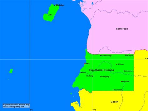 Political Map Of Equatorial Guinea United States Map