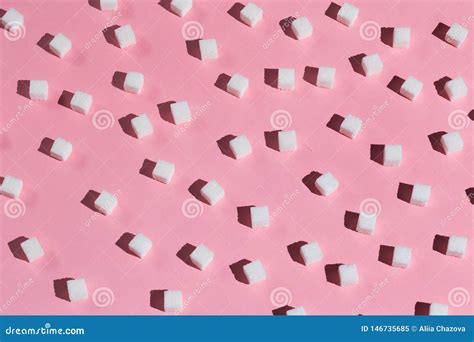 Composition From Lumps Sugar On The Table Stock Image Image Of Heap
