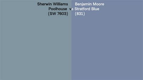 Sherwin Williams Poolhouse SW 7603 Vs Benjamin Moore Stratford Blue
