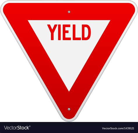 Usa Yield Sign Royalty Free Vector Image Vectorstock