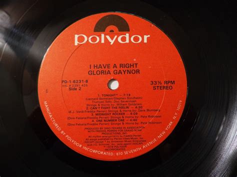 Gloria Gaynor I Have A Right Polydor LP Record Album Near Mint Vinyl EBay