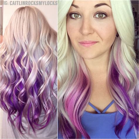 Purple Hair Pink Hair Purple And Pink Hair Platinum Blonde Colorful