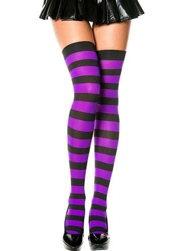 girls knee high costume socks black red orange striped stockings witch ladybug large online