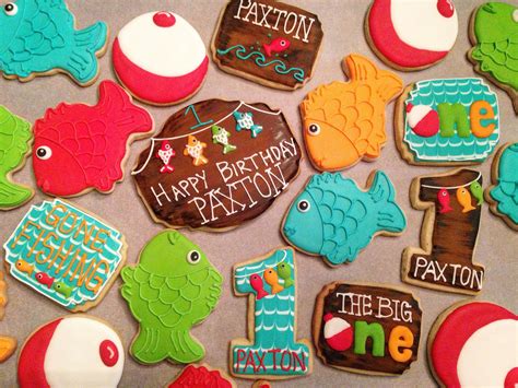 The Big One Sugar Cookies 1st Birthday Fishing Theme By Eam Royal