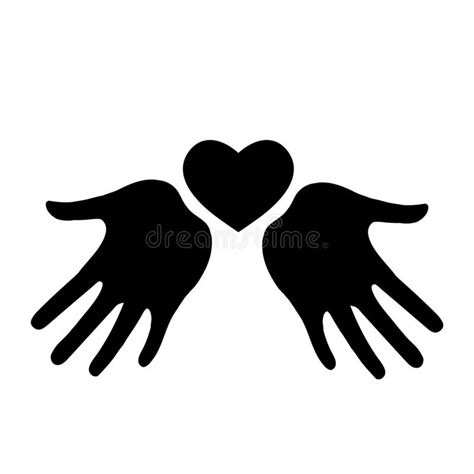 My Heart Is In Your Hands Black Hands Holding Heart On White