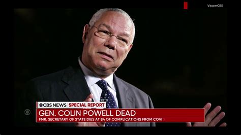 Cbs News Reports Colin Powells Death Youtube