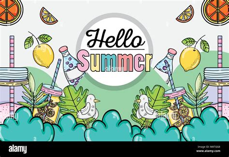 Hello Summer Cartoons Stock Vector Image And Art Alamy
