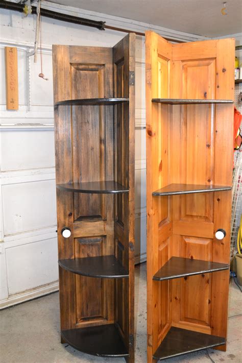 Corner Shelves Made From Old Doors Old Doors Old Barn Doors Shabby