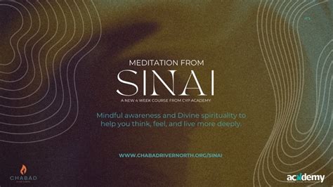 Meditation From Sinai