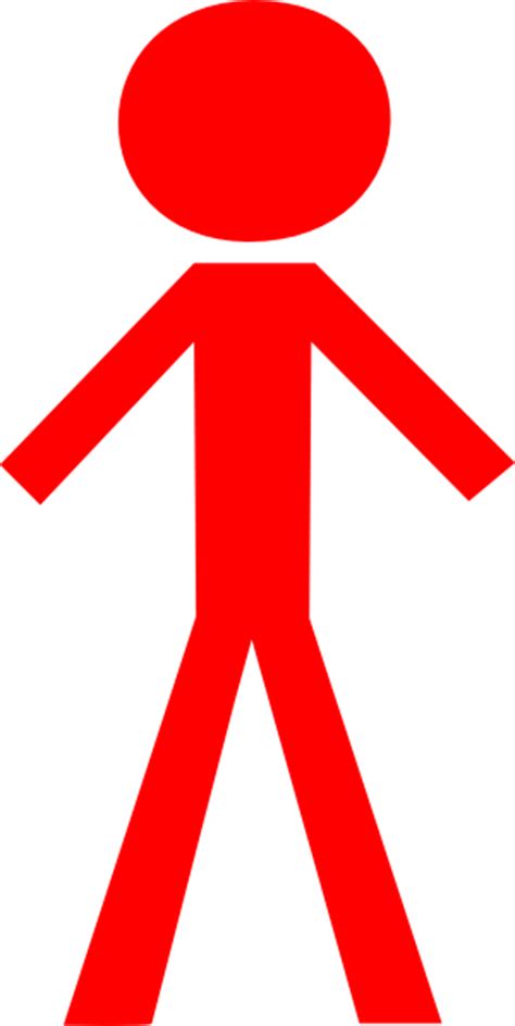 Stick Person Red Clip Art At Vector Clip Art Online