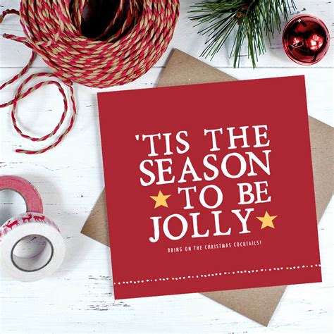 Tis The Season To Be Jolly Christmas Card By Zoe Brennan