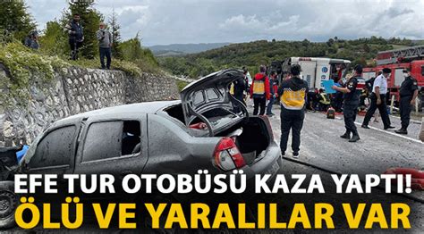 Efe Tur otobüsü kaza yaptı Ölü ve yaralılar var Gündem Mavi