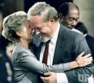 Photo: Supreme Court nominee Robert Bork and wife Mary Ellen hug at end ...