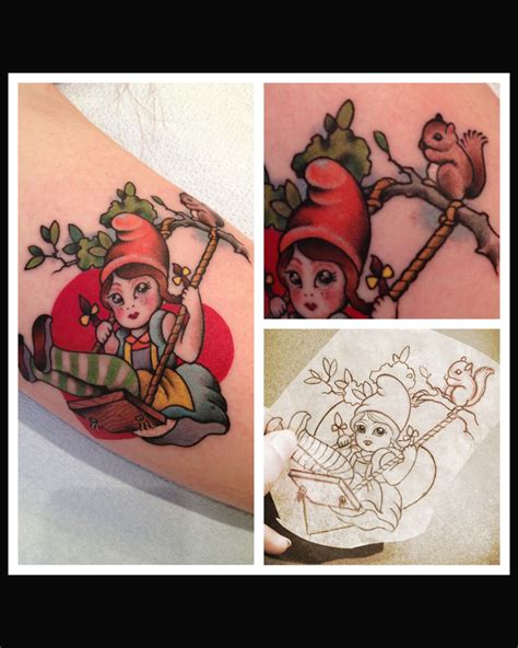 All natural old timey drawing salve recipe with pine resin and plantain. Gnome tattoo by Siobhan | Under the Needle | Tattoos, 22 tattoo, Girl gnome