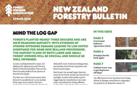New Zealand Forestry Bulletin Spring 2016 Nz