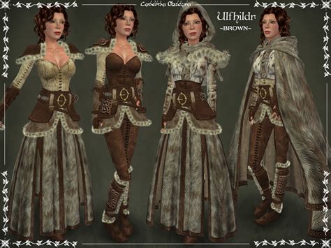Ulfhildr Fur Lined Armor Set Brown By Elvina Ewing On Deviantart