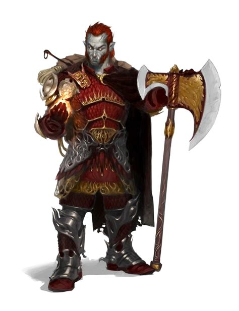 Male Half Orc Paladin Knight Fighter Axe Pathfinder Pfrpg Dnd Dandd 35