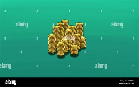 Illustration Of A Stack Of Gold Coins Stock Photo Alamy